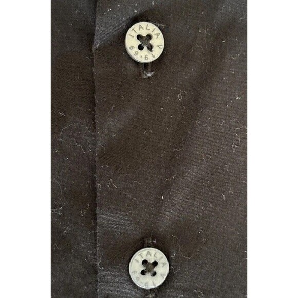 Mens Versace 19V69 Milano Italia Black Button Down LS Stretch Shirt Size S - Picture 4 of 12